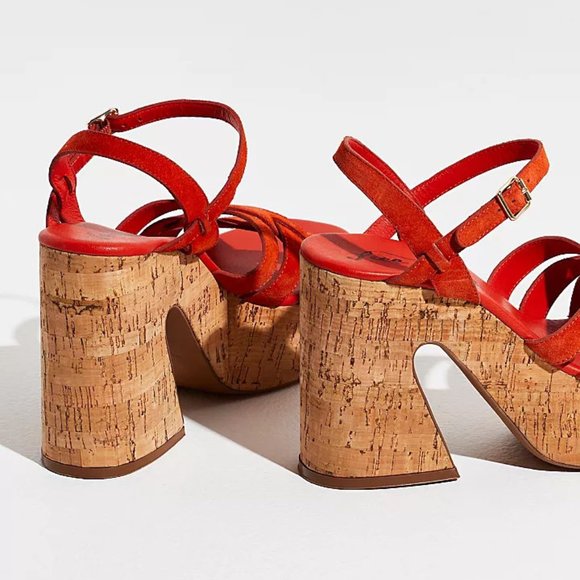 🎉LAST CHANCE🎉 FREE PEOPLE Lisbon MJ Platform Sandals / Sunstar - Picture 2 of 11